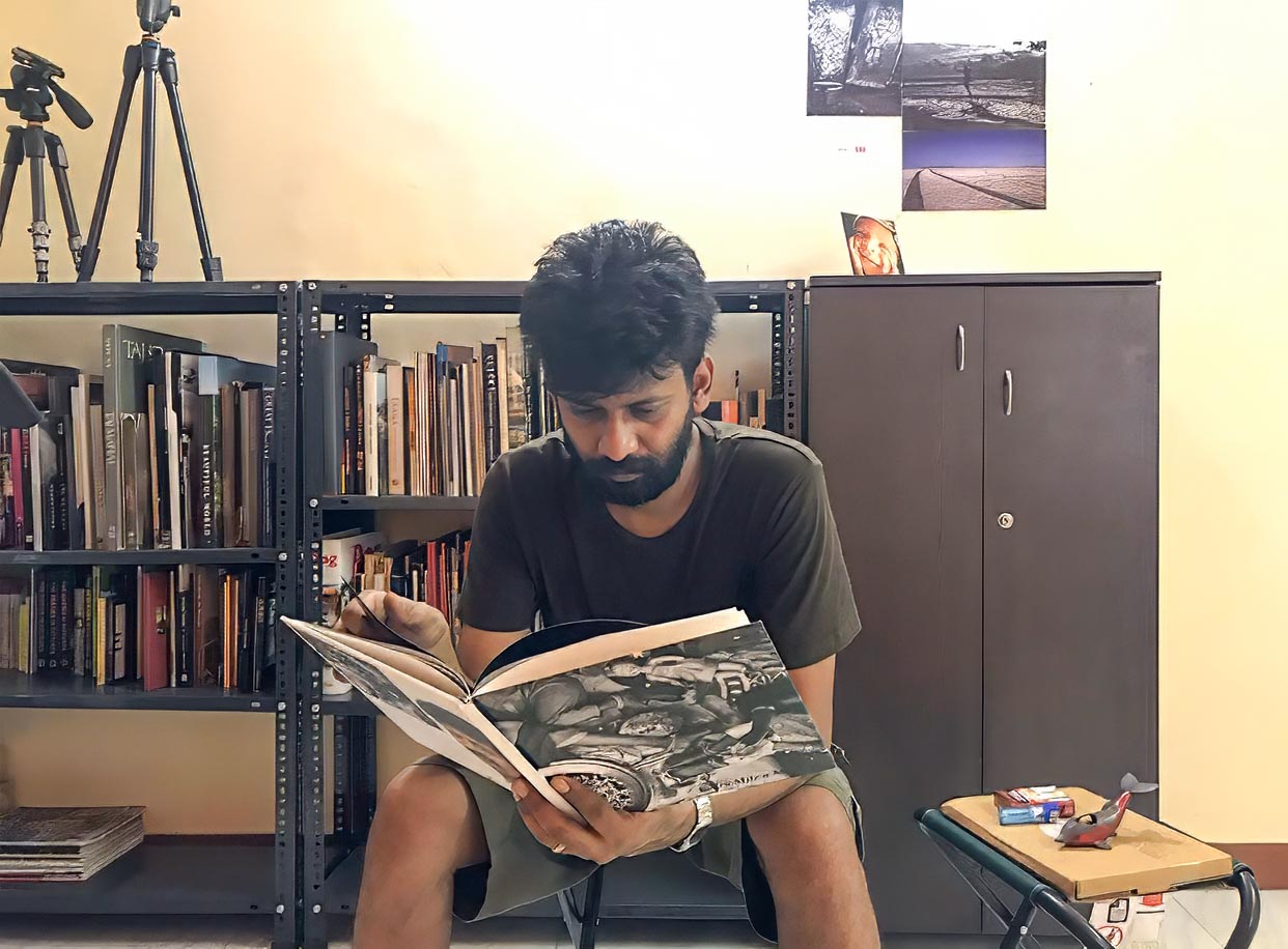 Udayan at his library