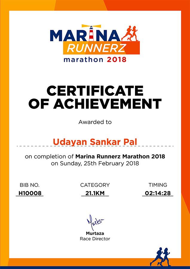 Marina Runnerz Marathon 2018